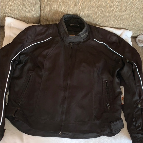 Gently Loved Men's Black Motorcycle Jacket..** Missing Washable Inner Liner** - Picture 1 of 16